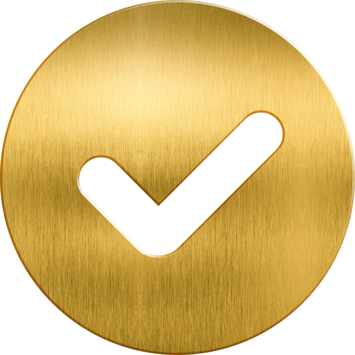Sparkling Gold approval checkmark tick checkmark icon set collection quality approved accept success signs ok buttons agency selection yes valid value client tape constructed victory condemned result certificate symbol vector choose guarantee isolated ill
